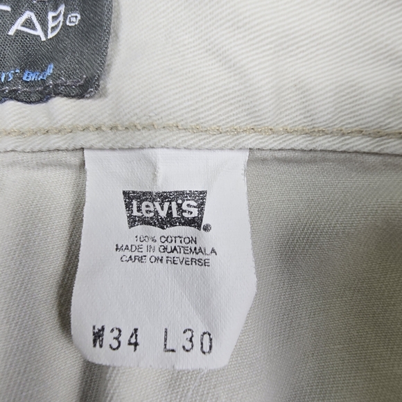 Levi's Silver Tab Cream Cargo Pants with Versatile Design Mens 34 X 30 - Picture 2 of 12